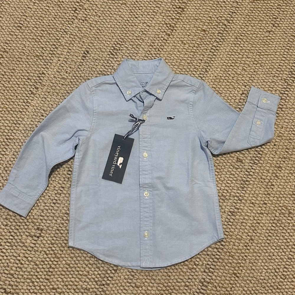 Vineyard vines 2T Boys' Light Blue Button-Up Shirt